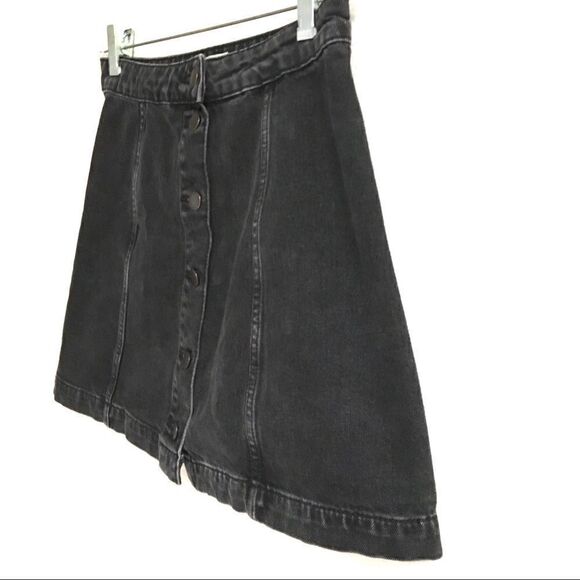 Topshop Moto black denim miniskirt 26* - Picture 3 of 8